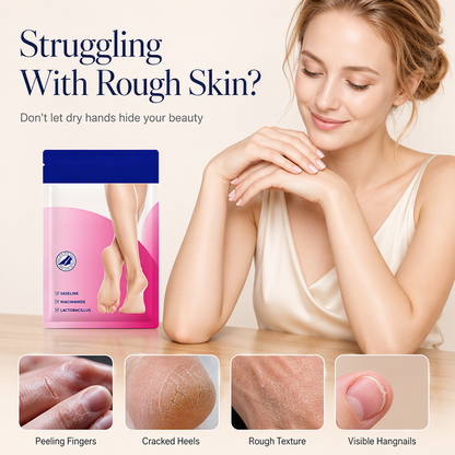 🔥50% OFF! Moisturizing Foot Mask for Dry Cracked Feet – Deep Hydration & Exfoliation for Baby-Soft Skin! 🦶✨