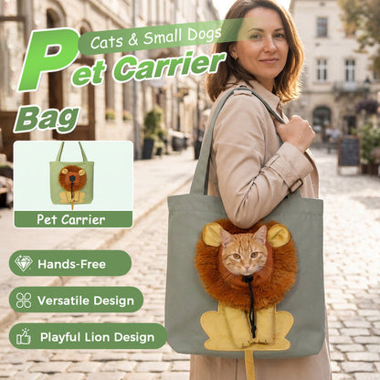 🥳HOT SALE🥳💞10K+ SOLD! Pet Carrier Bag – From £13.99! Head-out portal, lion mane design & durable canvas. Travel in style – grab yours! ✅