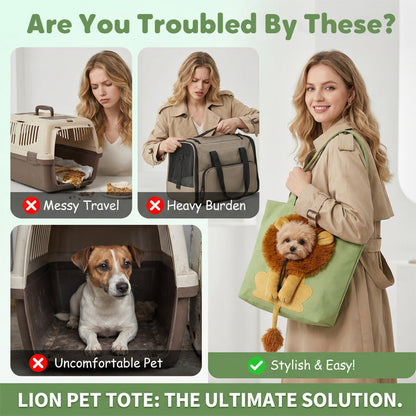 🥳HOT SALE🥳💞10K+ SOLD! Pet Carrier Bag – From £13.99! Head-out portal, lion mane design & durable canvas. Travel in style – grab yours! ✅