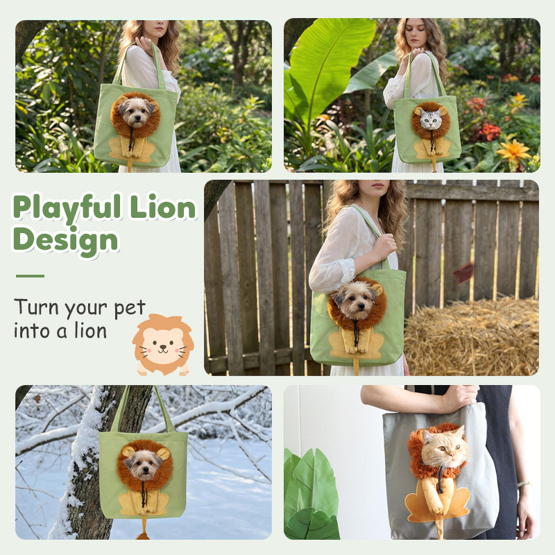 🥳HOT SALE🥳💞10K+ SOLD! Pet Carrier Bag – From £13.99! Head-out portal, lion mane design & durable canvas. Travel in style – grab yours! ✅