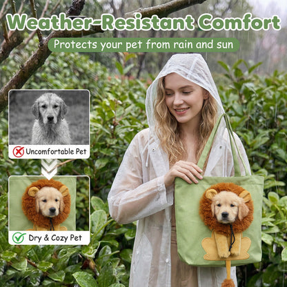 🥳HOT SALE🥳💞10K+ SOLD! Pet Carrier Bag – From £13.99! Head-out portal, lion mane design & durable canvas. Travel in style – grab yours! ✅