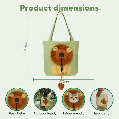 🥳HOT SALE🥳💞10K+ SOLD! Pet Carrier Bag – From £13.99! Head-out portal, lion mane design & durable canvas. Travel in style – grab yours! ✅
