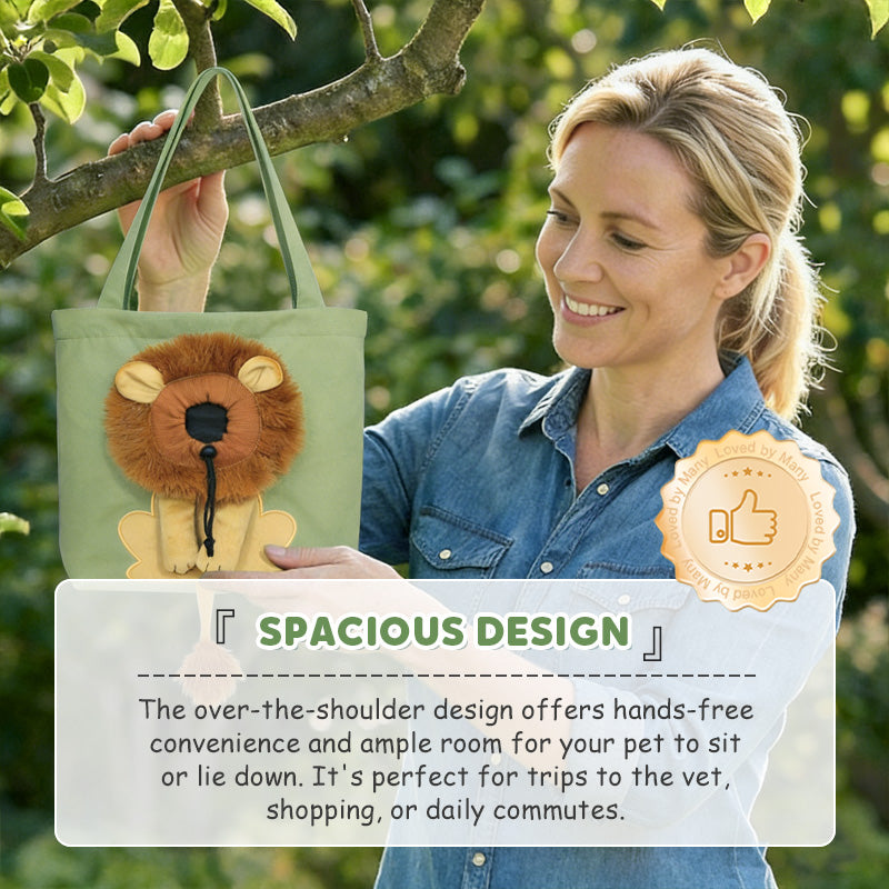 🥳HOT SALE🥳💞10K+ SOLD! Pet Carrier Bag – From £13.99! Head-out portal, lion mane design & durable canvas. Travel in style – grab yours! ✅