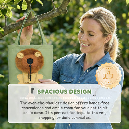 🥳HOT SALE🥳💞10K+ SOLD! Pet Carrier Bag – From £13.99! Head-out portal, lion mane design & durable canvas. Travel in style – grab yours! ✅