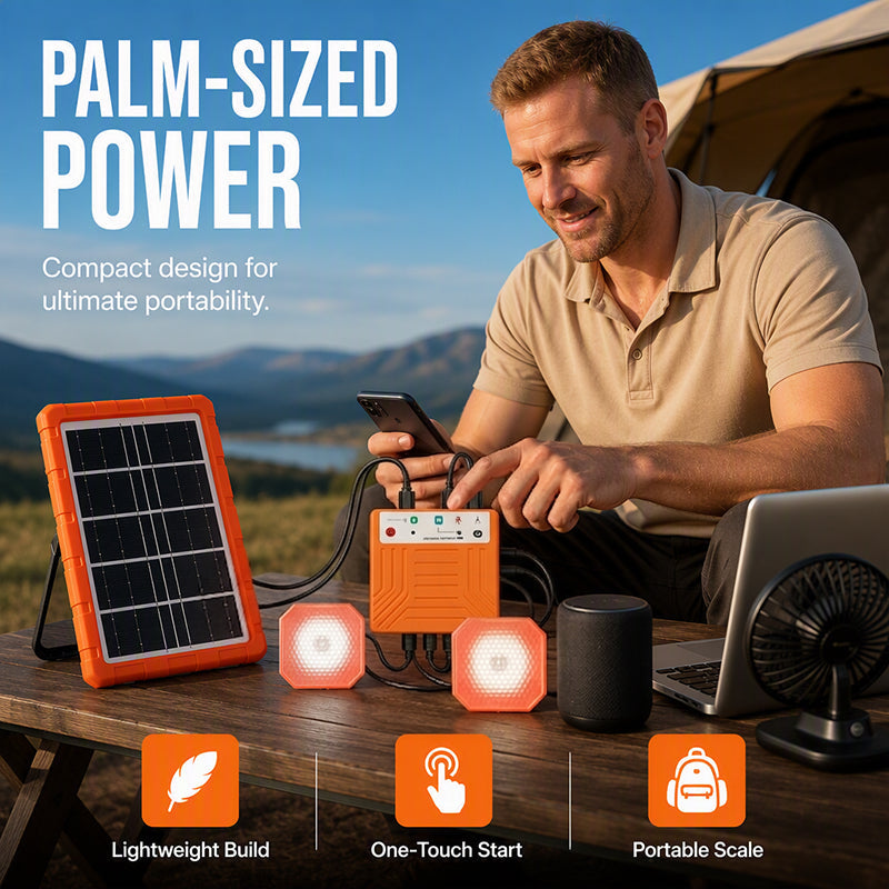 🔥 LIMITED TIME 50% OFF! Portable Solar Power Station + 2 LED Lights – Power Anywhere, Anytime ☀️🔋