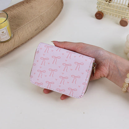 Mini Bowknot Zipper Card Holder Wallet