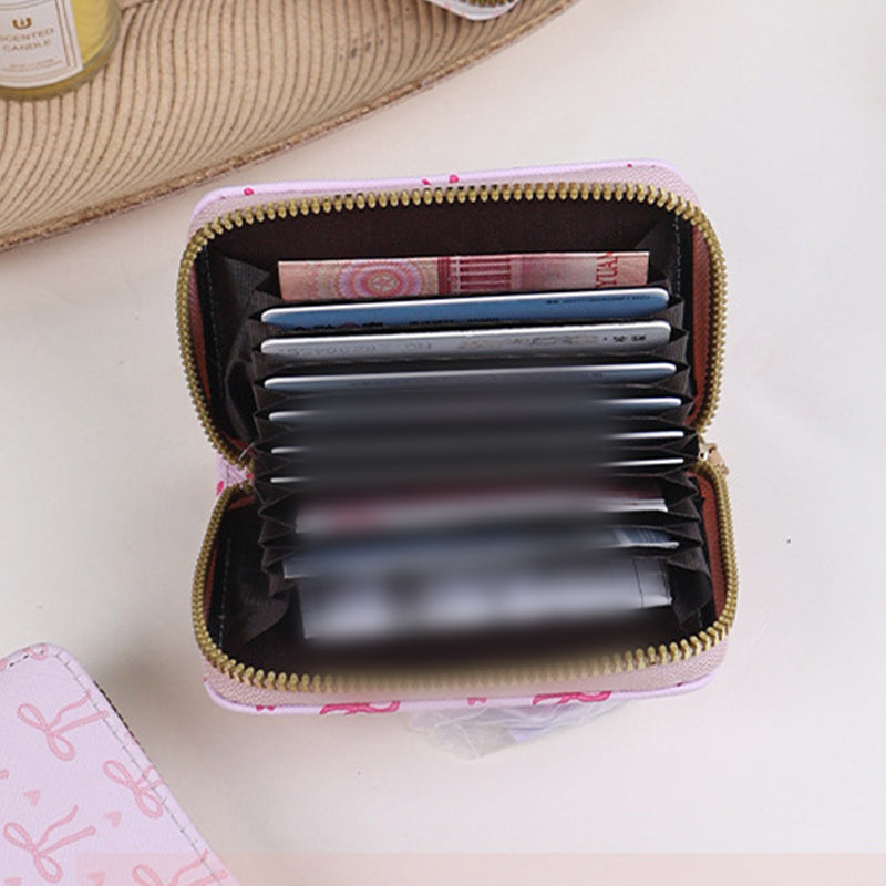 Mini Bowknot Zipper Card Holder Wallet