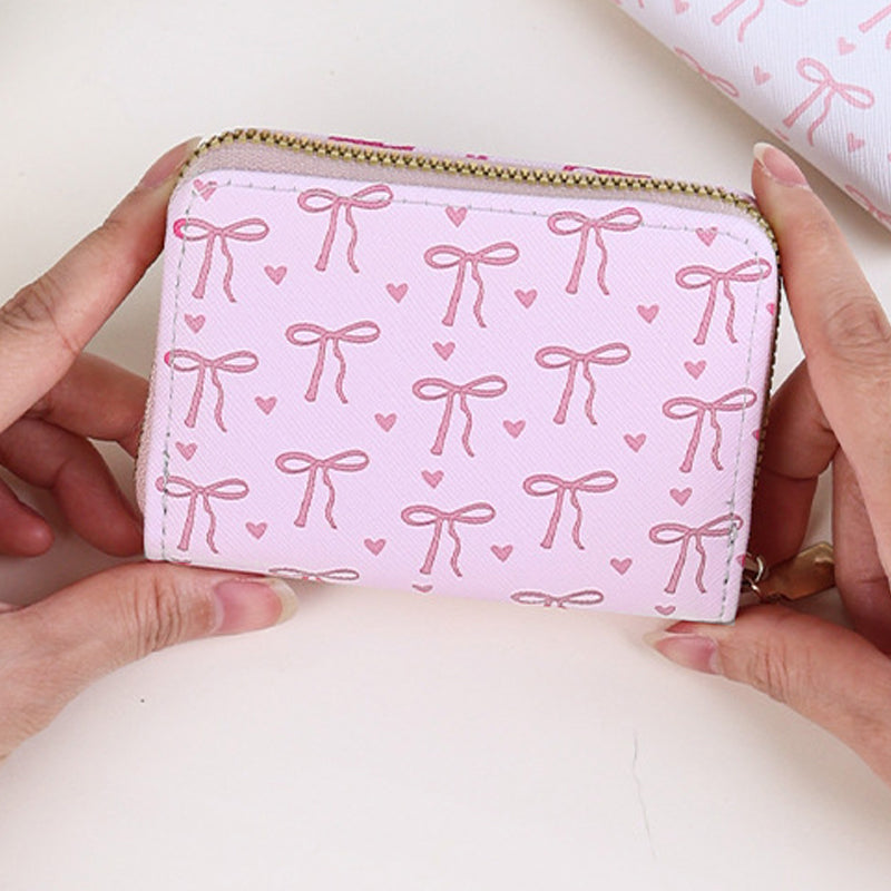 Mini Bowknot Zipper Card Holder Wallet