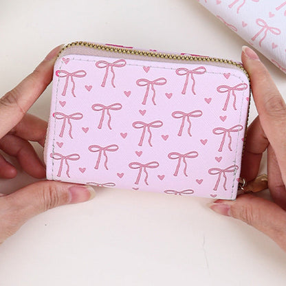 Mini Bowknot Zipper Card Holder Wallet