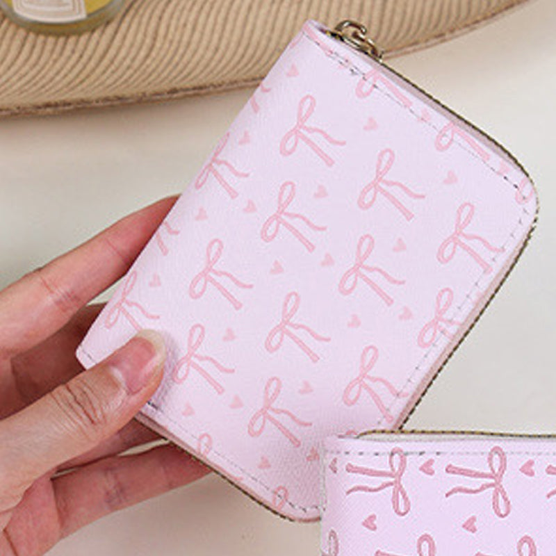 Mini Bowknot Zipper Card Holder Wallet