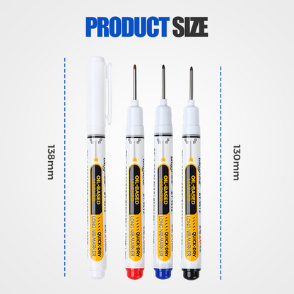 🖊️50% OFF NOW! Precision Tip Quick‑Dry Oil‑Based Marker Pen, 10 Pcs 5 Colors Long Nib Markers, Waterproof Oil Markers for Wood, Metal, Plastic, Industrial Marking & DIY Craft