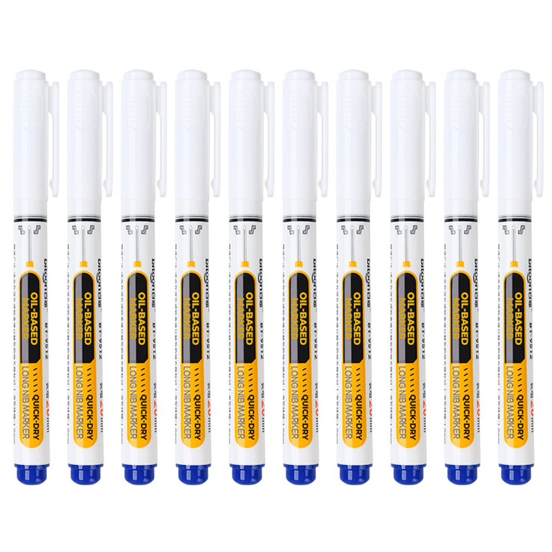 🖊️50% OFF NOW! Precision Tip Quick‑Dry Oil‑Based Marker Pen, 10 Pcs 5 Colors Long Nib Markers, Waterproof Oil Markers for Wood, Metal, Plastic, Industrial Marking & DIY Craft