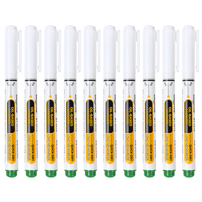 🖊️50% OFF NOW! Precision Tip Quick‑Dry Oil‑Based Marker Pen, 10 Pcs 5 Colors Long Nib Markers, Waterproof Oil Markers for Wood, Metal, Plastic, Industrial Marking & DIY Craft