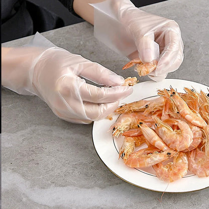 Food Grade Transparent Thickened Disposable Gloves