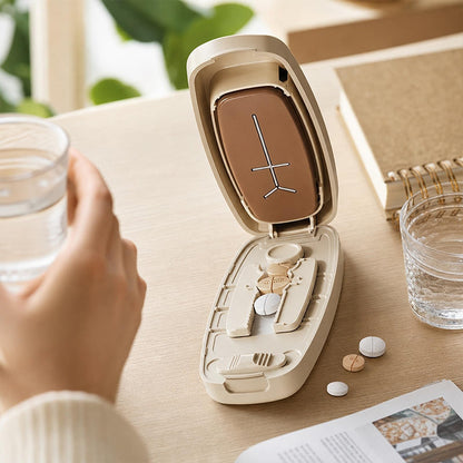 💊 LIMITED TIME 50% OFF! 🌟 Portable Pill Cutter Splitter – Precise Quartering Control, Travel-Ready Design & Safer Covered Blade ✂️✨