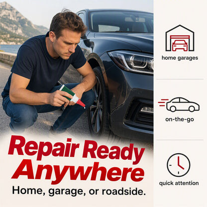 🥳2026 HOT SALE🥳💞50K+ SOLD! 🚗🔧 50% OFF! WORTHBOOTH Bumper Repair Adhesive – Precision nozzle for trim, edge & gap repairs. White formula blends with most bumpers. lowest price online! 🛡️✨