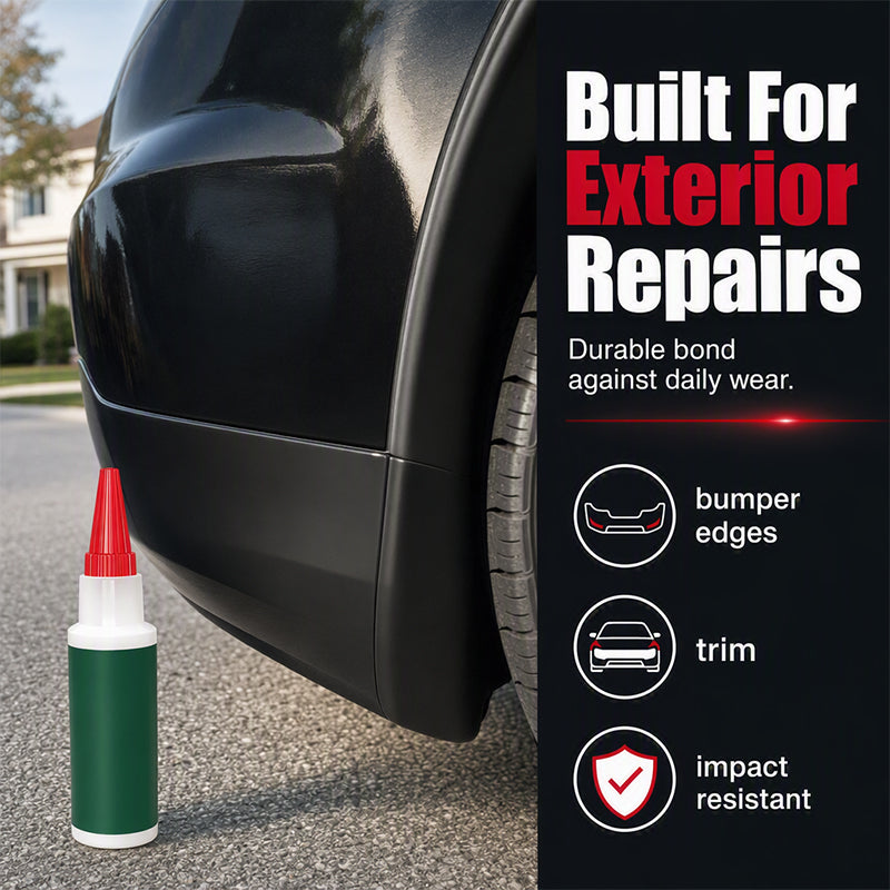 🥳2026 HOT SALE🥳💞50K+ SOLD! 🚗🔧 50% OFF! WORTHBOOTH Bumper Repair Adhesive – Precision nozzle for trim, edge & gap repairs. White formula blends with most bumpers. lowest price online! 🛡️✨