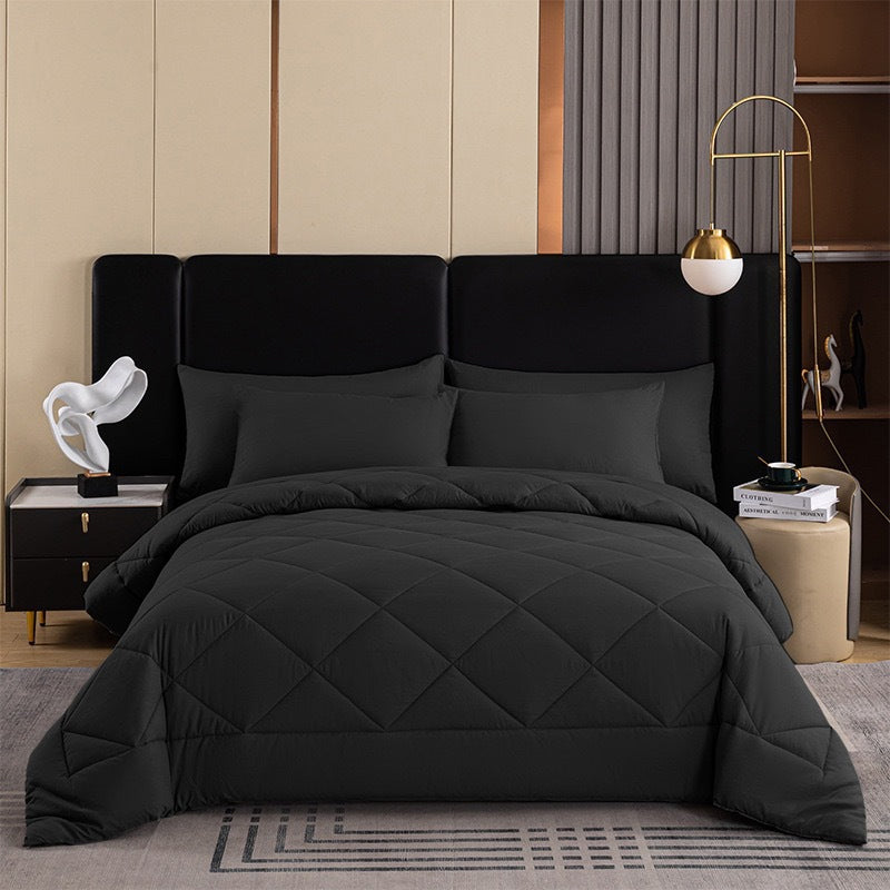 🛏️50% OFF NOW! 3-Piece Quilted Comforter Set with Shams – All Season Cloud Soft Bedding Set, Diamond Quilted Bed Comforter for Bedroom Guest Room
