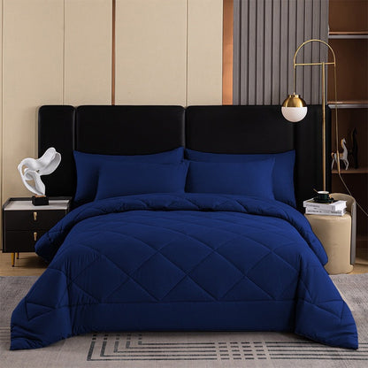 🛏️50% OFF NOW! 3-Piece Quilted Comforter Set with Shams – All Season Cloud Soft Bedding Set, Diamond Quilted Bed Comforter for Bedroom Guest Room