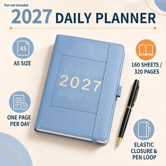 📅 50% OFF NOW! 📓 2027 Calendar Notebook – A5, one day per sheet, date-marked – Ideal for daily logs & future reference ✨