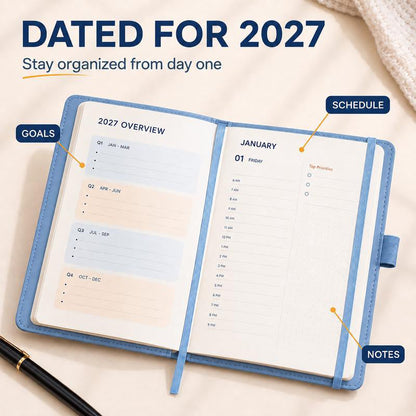 📅 50% OFF NOW! 📓 2027 Calendar Notebook – A5, one day per sheet, date-marked – Ideal for daily logs & future reference ✨