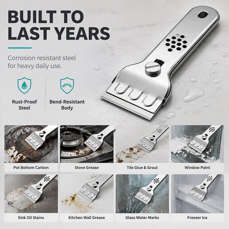 Stainless Steel Cooktop Scraper
