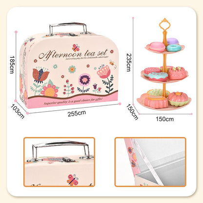 🔥HOT SALE 50% OFF! 🦄☕️ Tea parties are serious business — 17 desserts, 4 cups, a teapot, and a rainbow castle. Safe, non-toxic, and portable. Let the imagination pour. ✨
