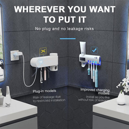 🦷🚿Wall-Mounted UV Toothbrush Sanitizer & Holder