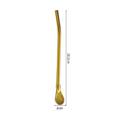 📢📢 Buy 1 Get 1 Free!! ⏰ 2-in-1 Tea Strainer, Tea Spoon, and Straw