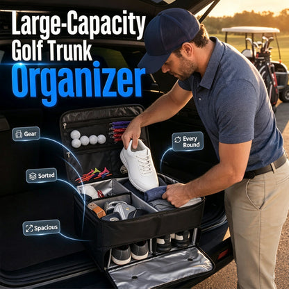 🥳2026 HOT SALE🥳💞50K+ SOLD! 🏌️🧳 50% OFF! Golf Trunk Organizer – large-capacity compartments keep shoes, balls & gear tidy. Durable, easy-carry & perfect for course trips! 🛡️✅