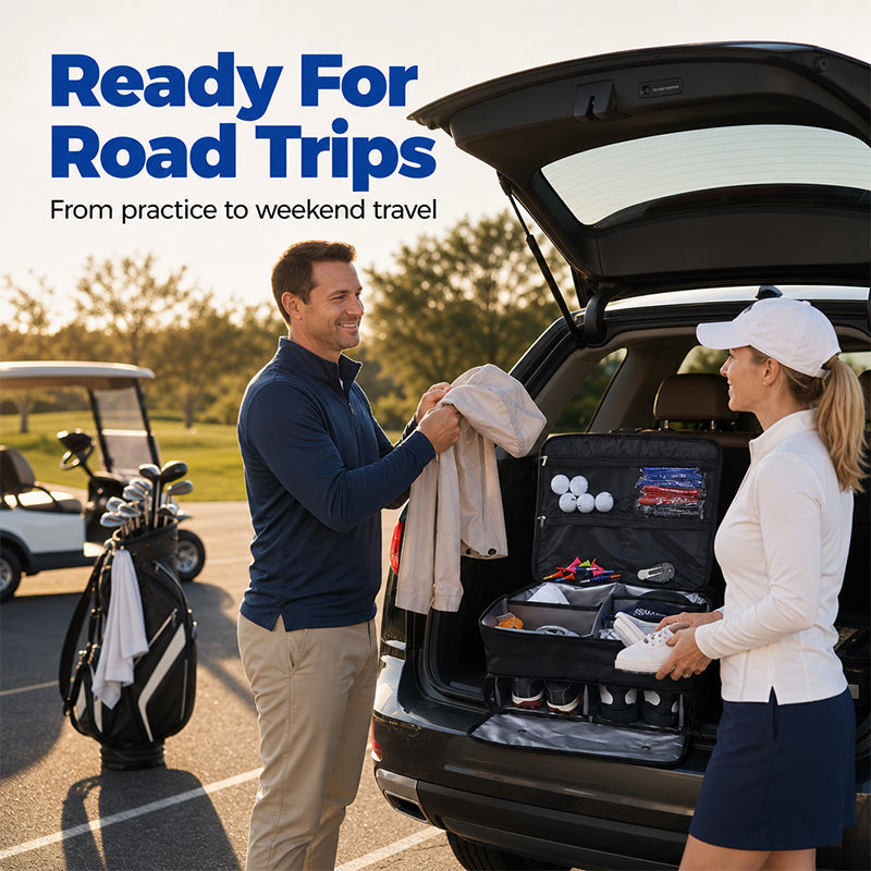 🥳2026 HOT SALE🥳💞50K+ SOLD! 🏌️🧳 50% OFF! Golf Trunk Organizer – large-capacity compartments keep shoes, balls & gear tidy. Durable, easy-carry & perfect for course trips! 🛡️✅