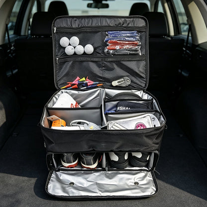 🥳2026 HOT SALE🥳💞50K+ SOLD! 🏌️🧳 50% OFF! Golf Trunk Organizer – large-capacity compartments keep shoes, balls & gear tidy. Durable, easy-carry & perfect for course trips! 🛡️✅