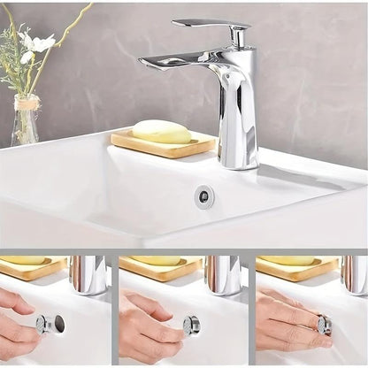 Bathroom Sink Drain Cover, 4 Pack Round Drain Cover, Overflow Cover Ring Insert Replacement, Basin Accessory for Home Kitchen Bathroom, Bathroom Accessories, Bathroom Fittings, Bathroom Gadgets, Drain Stopper