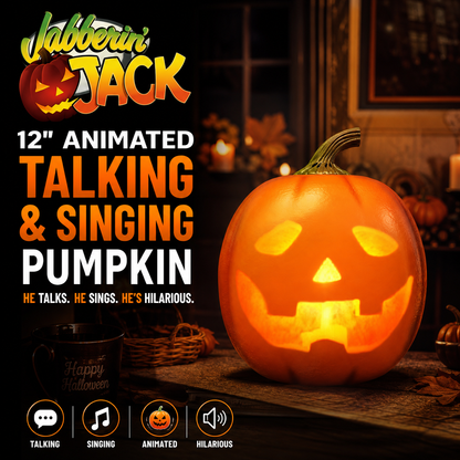 📢Lowest Price Ever🎁BUY 2 FREE SHIPPING⏰Jabberin Animated Talking & Singing Pumpkin