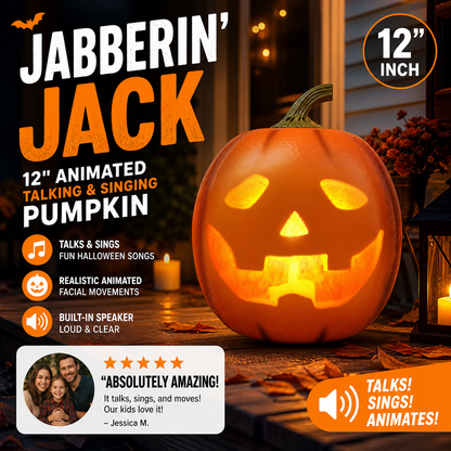 📢Lowest Price Ever🎁BUY 2 FREE SHIPPING⏰Jabberin Animated Talking & Singing Pumpkin