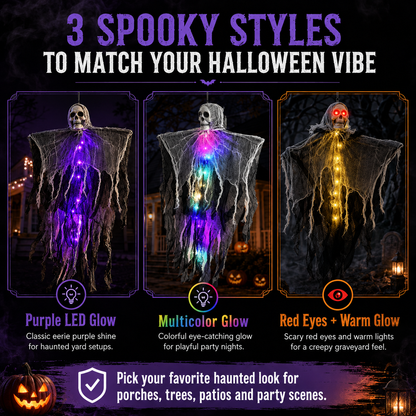 Halloween Hanging Ghost with LED Lights