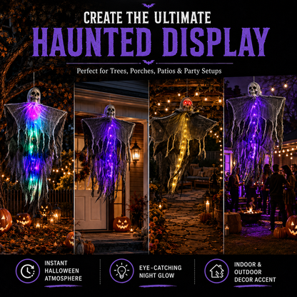 Halloween Hanging Ghost with LED Lights