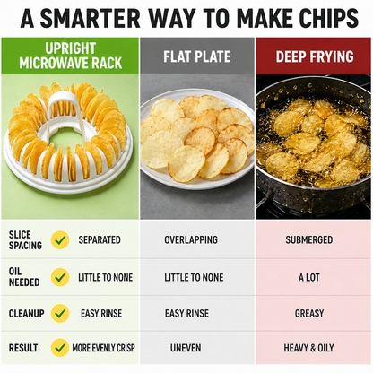 🔥2026 HOT SALE🥳💞50K+ SOLD!😍🥔DIY Microwave Potato Chip Maker with Slicer Bowl Set