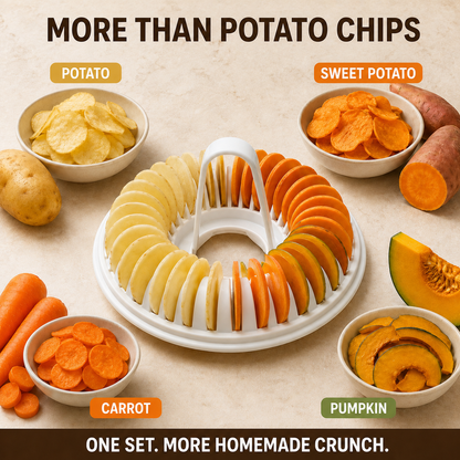 🔥2026 HOT SALE🥳💞50K+ SOLD!😍🥔DIY Microwave Potato Chip Maker with Slicer Bowl Set