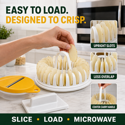🔥2026 HOT SALE🥳💞50K+ SOLD!😍🥔DIY Microwave Potato Chip Maker with Slicer Bowl Set