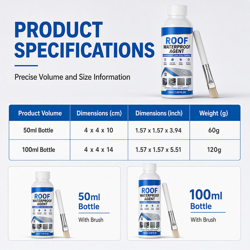 Transparent Roof Waterproof Sealant with Brush