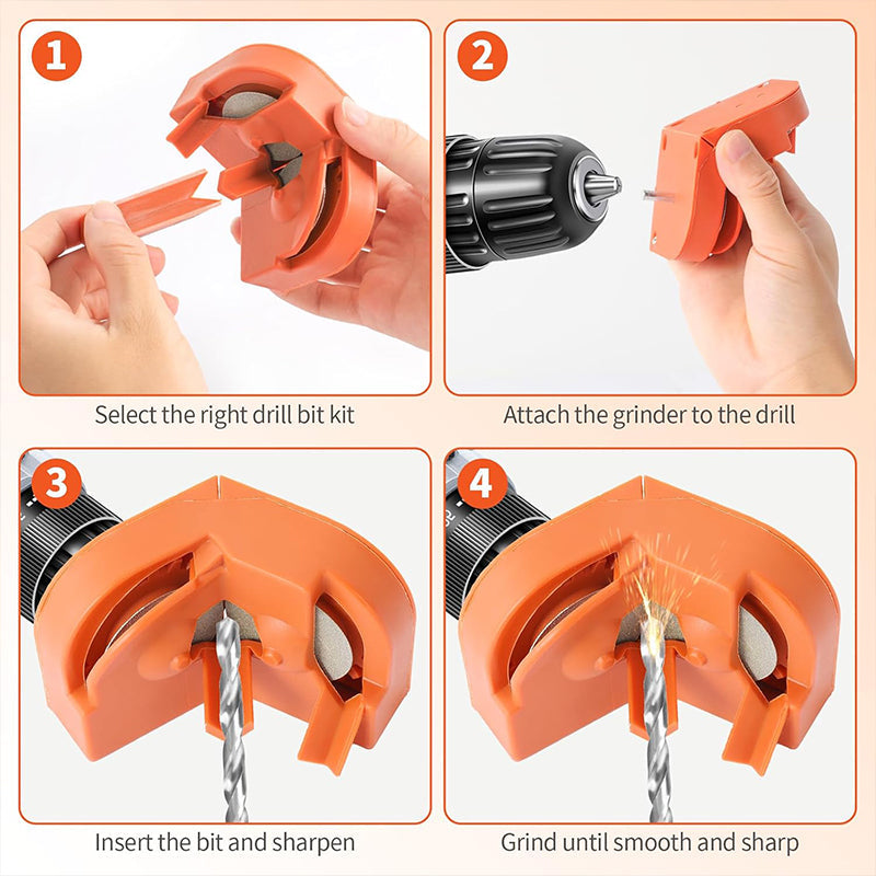Portable Drill Bit Sharpener Grinding Tool for 2-16mm Bits