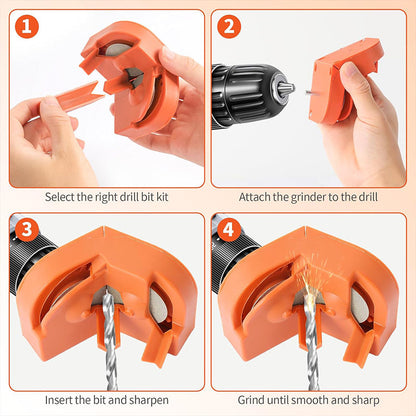 Portable Drill Bit Sharpener Grinding Tool for 2-16mm Bits