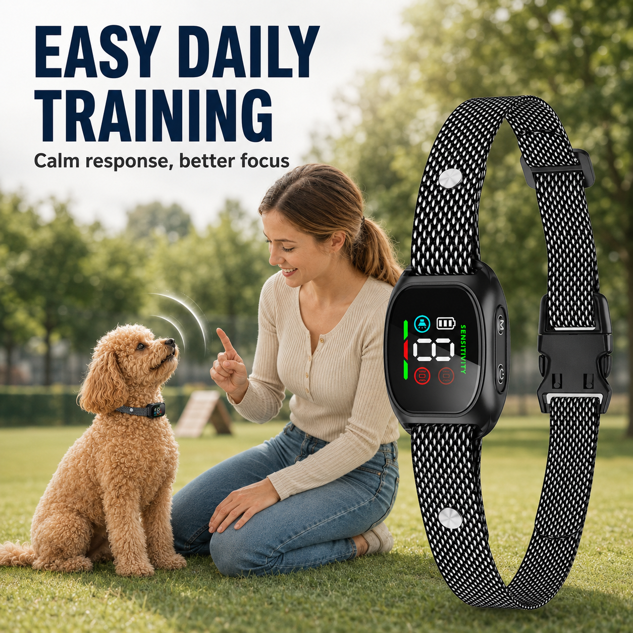 🐕2026 HOT SALE🥳💞50K+ SOLD! 🛡️🐾 50% OFF! Anti Bark Collar – Smart anti‑false triggering filters out other barks. IP67 waterproof & USB rechargeable – worry‑free training anywhere! 💦✅