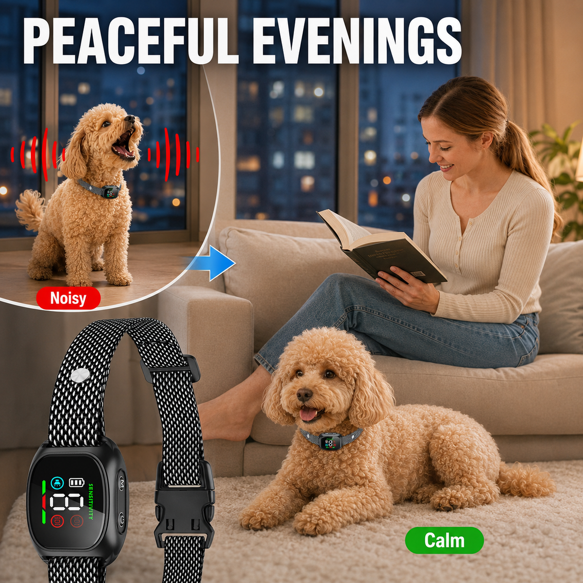 🐕2026 HOT SALE🥳💞50K+ SOLD! 🛡️🐾 50% OFF! Anti Bark Collar – Smart anti‑false triggering filters out other barks. IP67 waterproof & USB rechargeable – worry‑free training anywhere! 💦✅