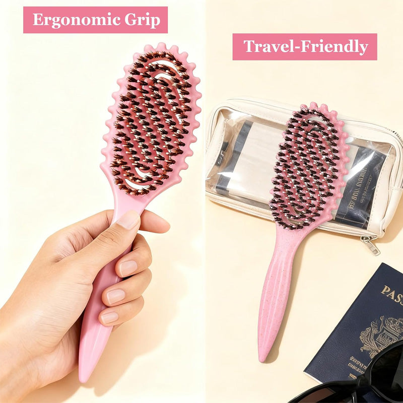 🔥Limited Time Promotion 50% OFF🔥Vented Boar Bristle Brush for Curly Hair