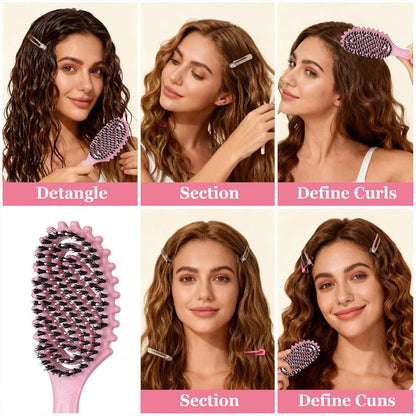 🔥Limited Time Promotion 50% OFF🔥Vented Boar Bristle Brush for Curly Hair