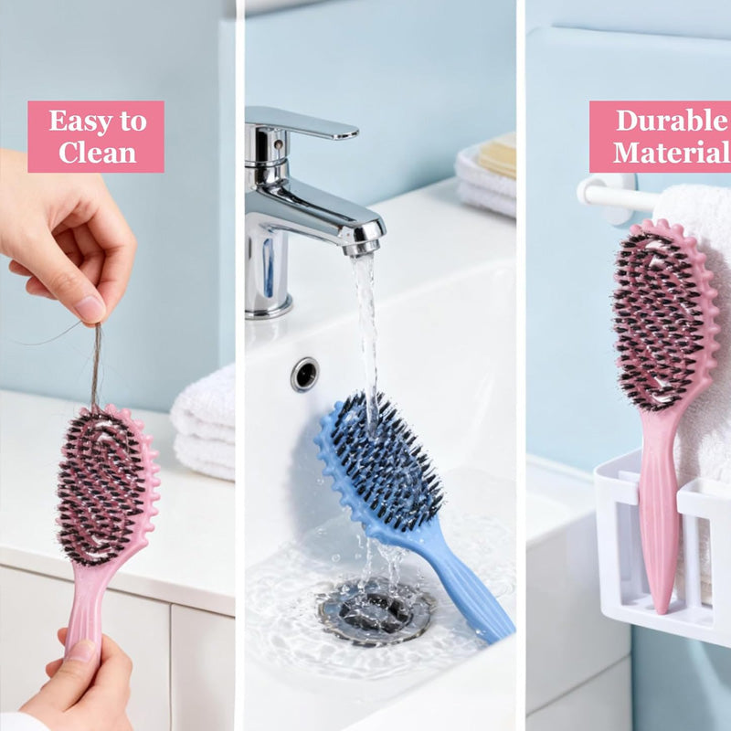 🔥Limited Time Promotion 50% OFF🔥Vented Boar Bristle Brush for Curly Hair