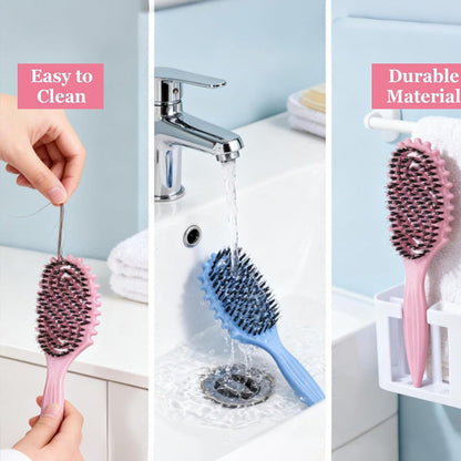 🔥Limited Time Promotion 50% OFF🔥Vented Boar Bristle Brush for Curly Hair