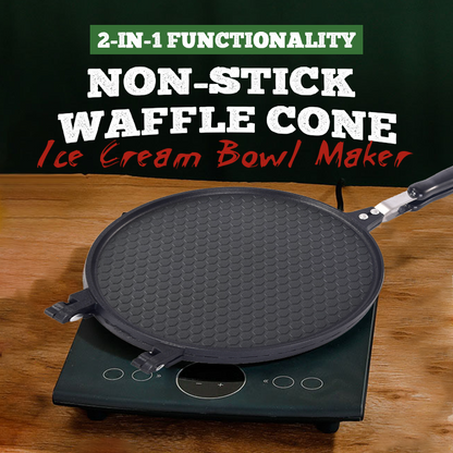 🔥 Non-Stick Dual-Use Pan – Perfect for Pancakes, Steaks & Waffle Cones! 🥞🥩🍦
